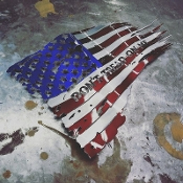 Battle Worn "Dont Tread On Me " Painted 24"x14" Flag