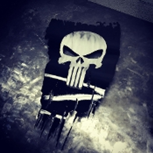 Punisher Battle Worn flag 24" x 14"