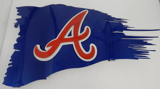 24" x 14" Atlanta Battle Worn Flag 