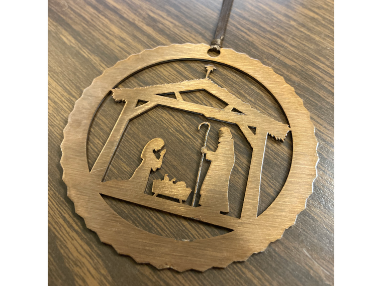 Manger Ornament