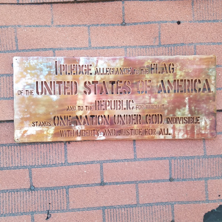 24" Rustic "Pledge Allegiance" Sign