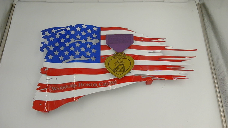 Purple Heart Flags x2