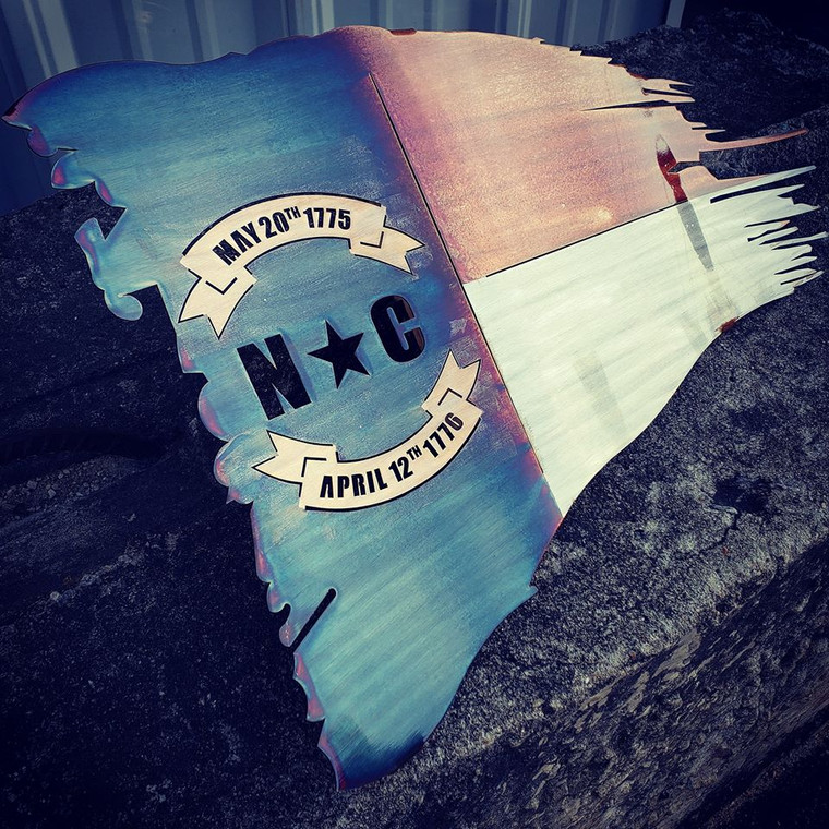 North Carolina Battle Worn Flag 36"x 21"