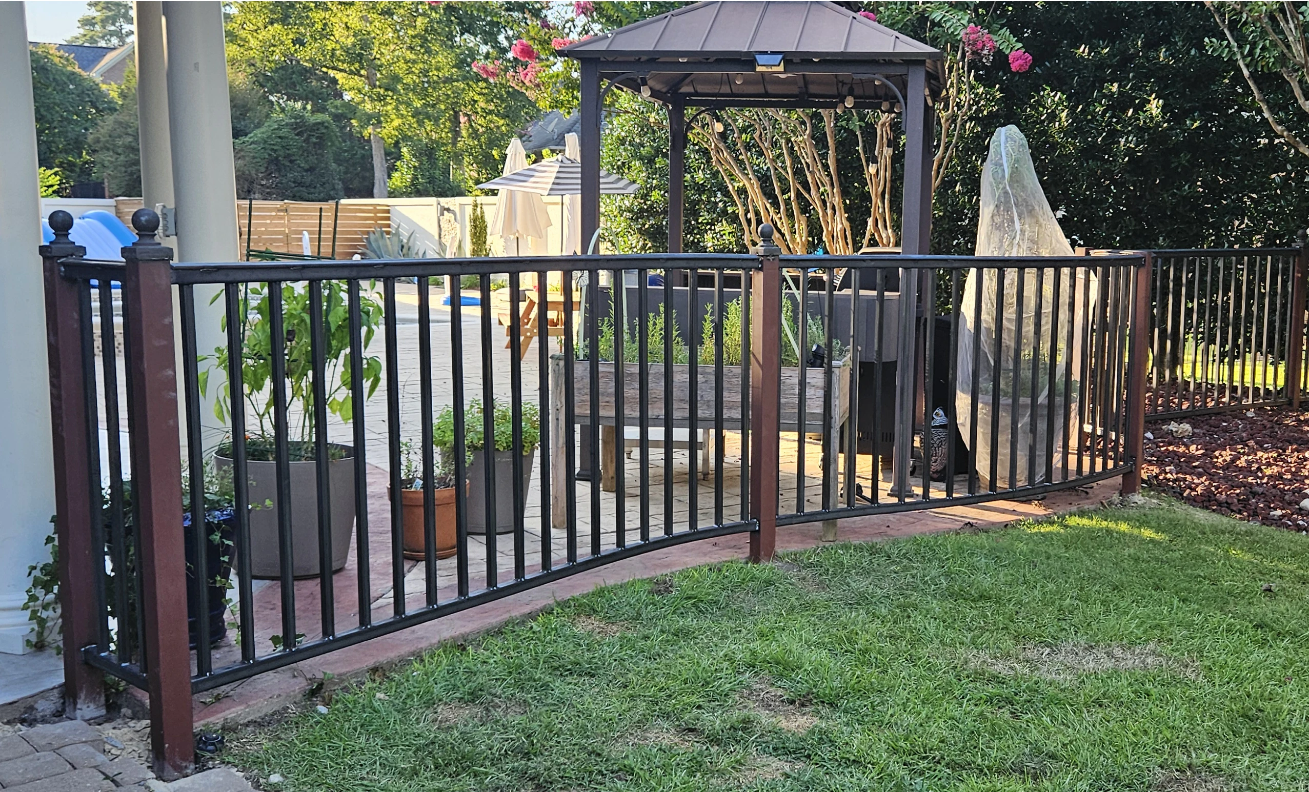 Custom metal railing installation in Fayetteville, NC