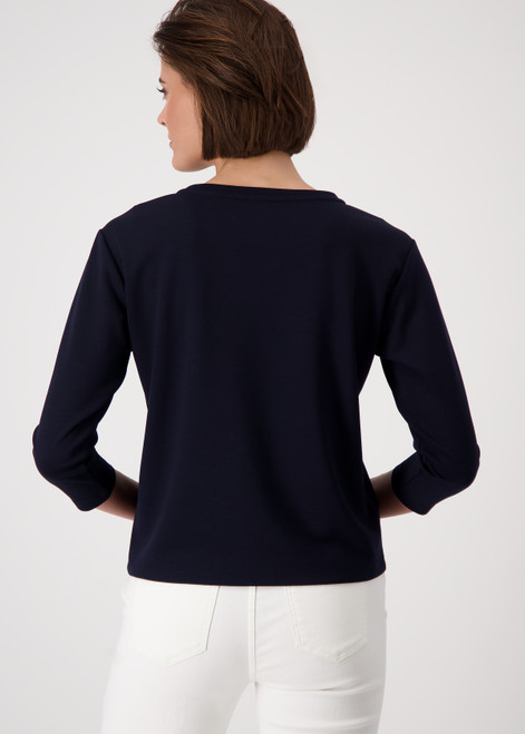 MONARI Blue Shirt With 3D Emblem | 409104