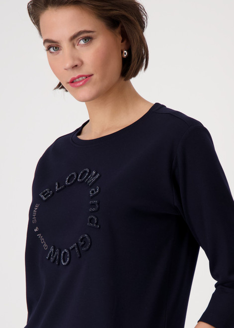 MONARI Blue Shirt With 3D Emblem | 409104