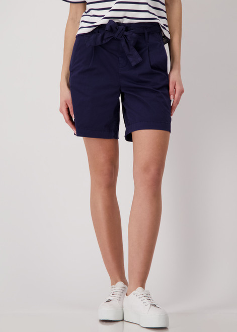 MONARI Blue Shorts With Tie Belt | 409554