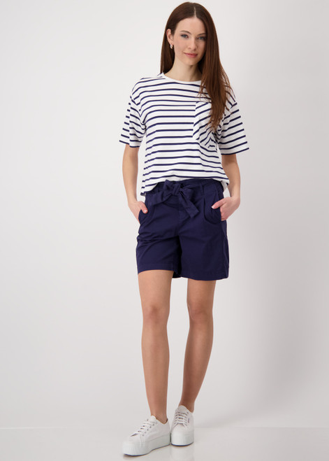 MONARI Blue Shorts With Tie Belt | 409554