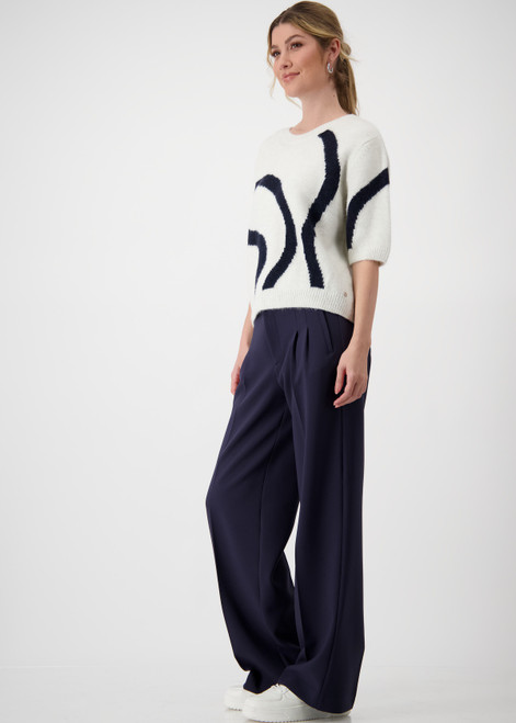 MONARI Dark Denim Wide-Leg Pants