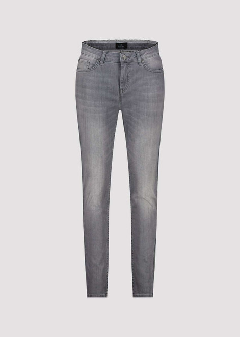 MONARI Chrome Jeans With Rhinestone Trim