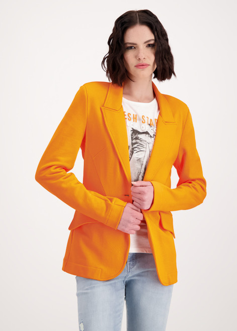 MONARI Orange, Yellow Sweatshirt Blazer With Lapel Collar | 407729