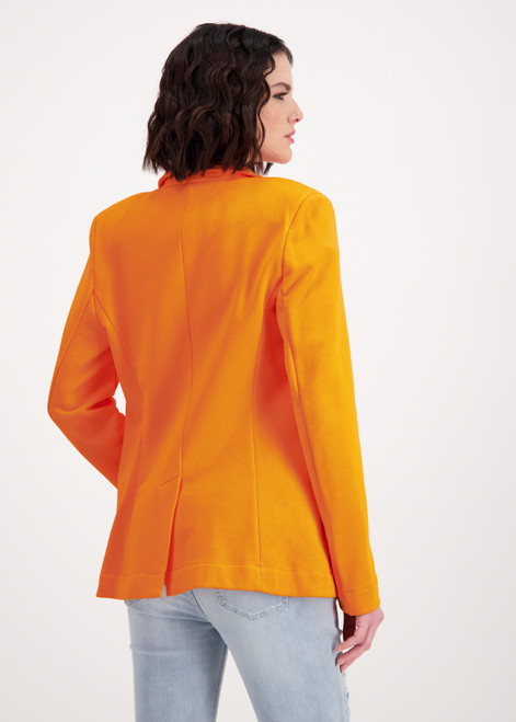 MONARI Orange, Yellow Sweatshirt Blazer With Lapel Collar | 407729