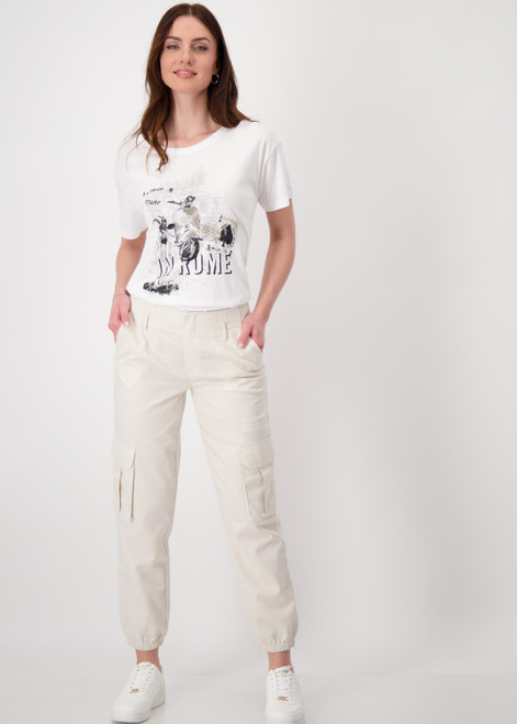 MONARI Beige Cargo Trousers | 408587