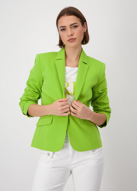MONARI Green Blazer With Ruffles | 408591