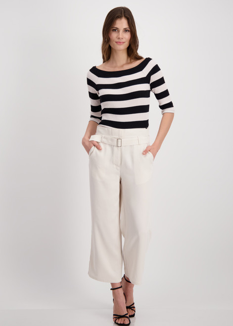 MONARI Black T-Shirt With Block Stripes | 408707
