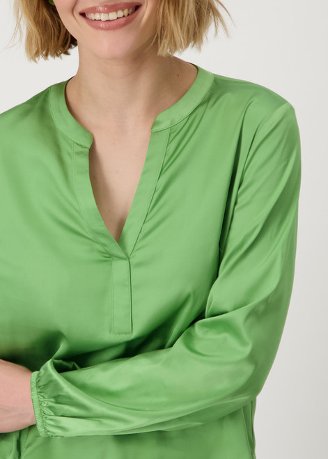 MONARI Green Satin Blouse | 409038