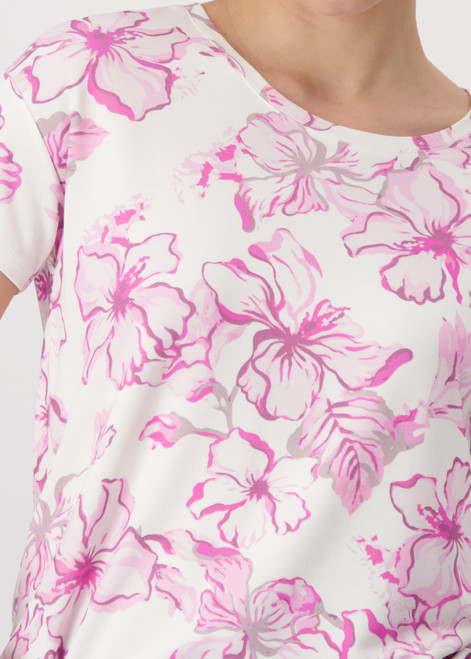 MONARI Pink T-Shirt With Floral Pattern | 409133