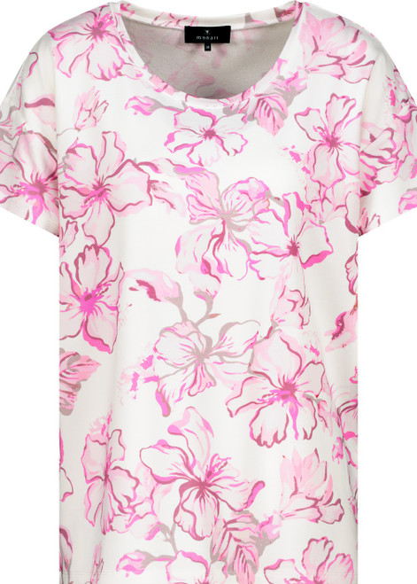 MONARI Pink T-Shirt With Floral Pattern | 409133