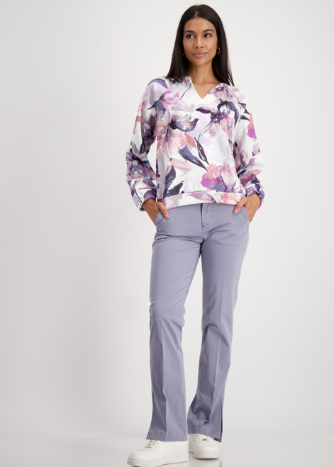 MONARI Pink Sweatshirt With Floral Pattern | 409159