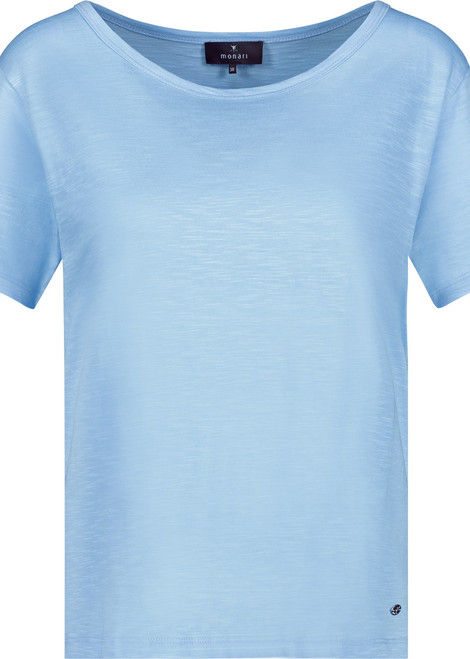 MONARI Blue Mottled Yarn T-Shirt | 409370