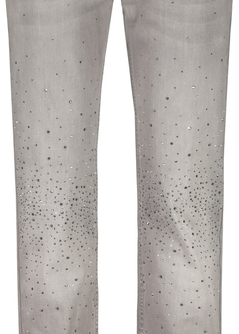 MONARI Gray Jeans With Rhinestones | 409426