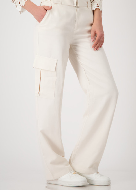 MONARI Beige Wide-Leg Trousers | 409565