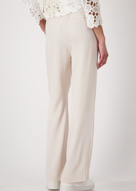 MONARI Beige Wide-Leg Trousers | 409570
