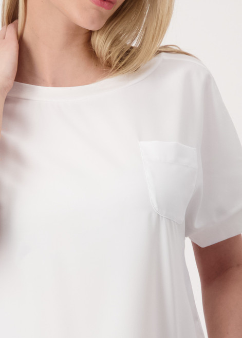 MONARI White Blouse Shirt With Chest Pocket | 409702