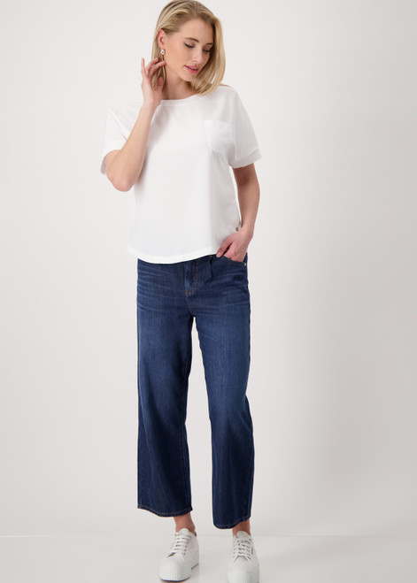 MONARI White Blouse Shirt With Chest Pocket | 409702