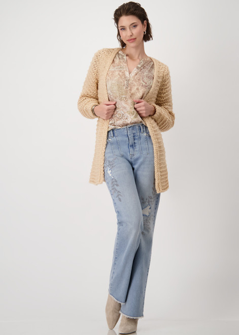 MONARI Red Loose Knitted Cardigan | 807963