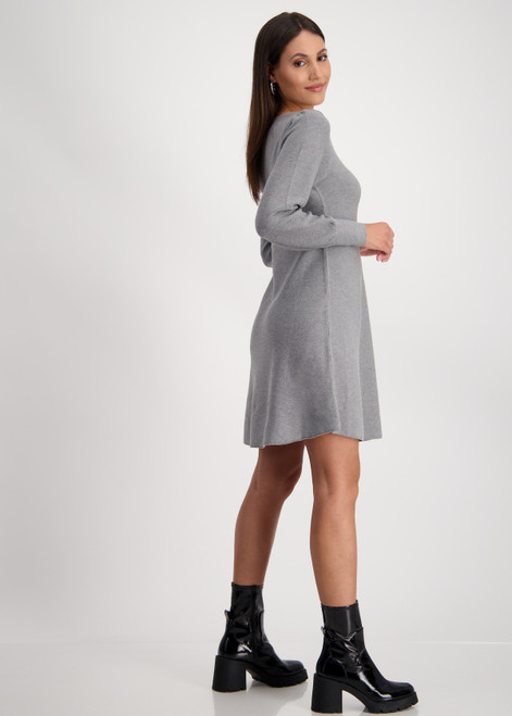 MONARI Gray Purl Knit Dress | 808190