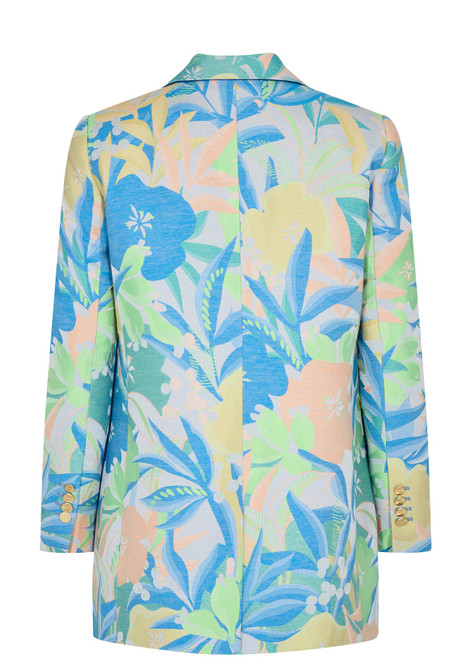MOS MOSH Blue Aster Sp Kenal Botanic Jacquard Blazer | 150030