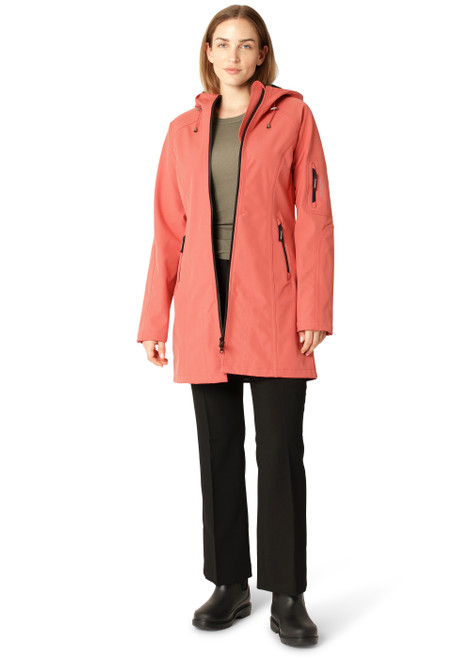 ILSE JACOBSEN 391-Spicedcoral Lined Raincoat | RAIN37