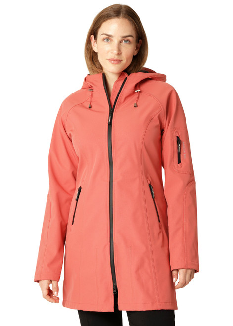 ILSE JACOBSEN 391-Spicedcoral Lined Raincoat | RAIN37