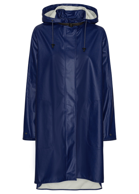 ILSE JACOBSEN 615-Estate Blue Light Detachable Hood Coat | RAIN71