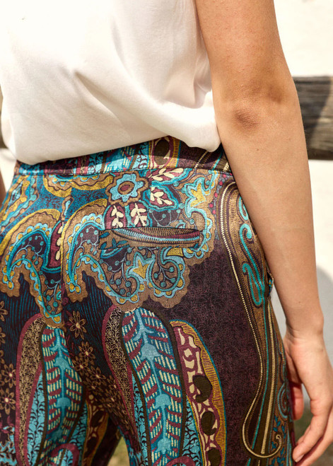 LAUREN VIDAL Lutetia Silk-Blend Straight Pants, No Pockets, Zip Fastening, Worn Slightly Loose.