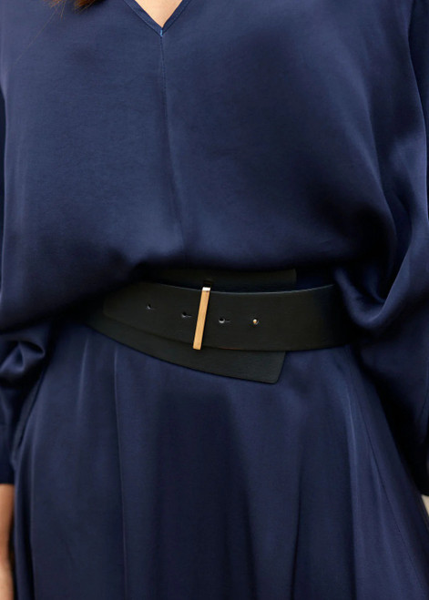 LAUREN VIDAL Eclipse Long Flared Viscose Skirt, Flat Front Waistband, Elastic Back, Flowing Silhouette.