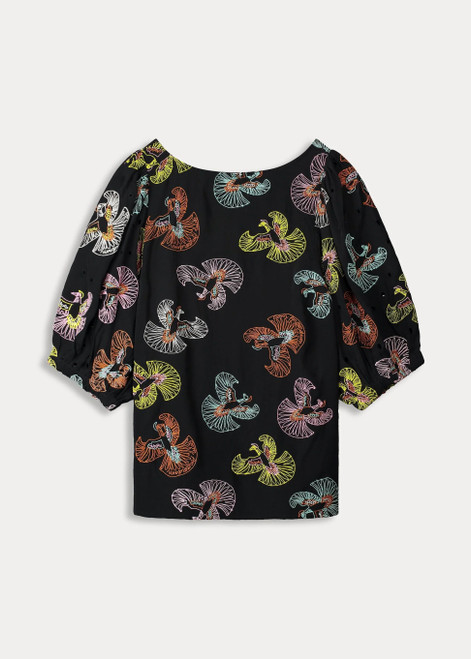 POM Black Top - Embroidery Sky Black | SP9136