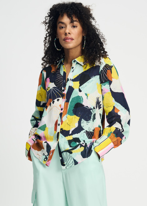 POM Multi Blouse - Paradise Linen | SP9142