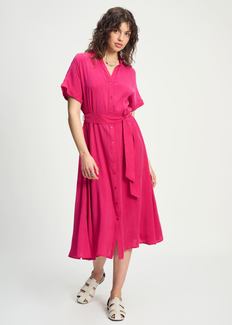 POM AMSTERDAM Pink Dress - Lynn Fuchsia | XSP9227