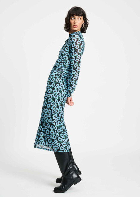 POM AMSTERDAM Blue Dress - Wild Flowers Blue | XSP9293
