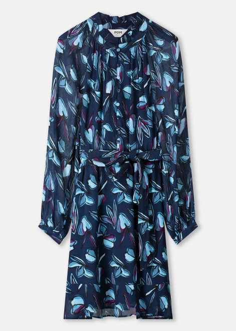 POM AMSTERDAM Blue Dress - Dashing Nights | XSP9348