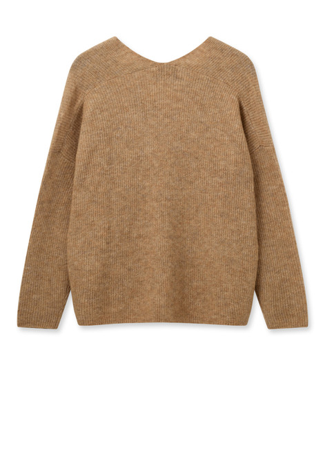 MOS MOSH Tannin Mmthora V-Neck Knit | 153900