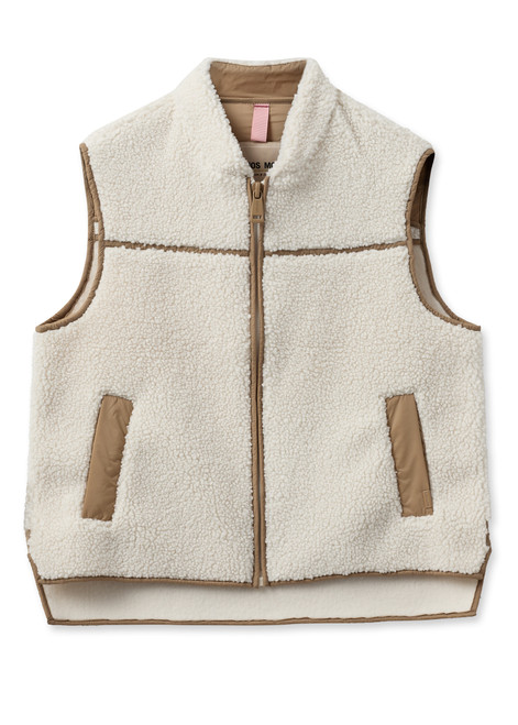 MOS MOSH Ecru Mmrowe Teddy Waistcoat | 165230