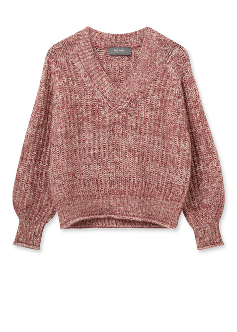 MOS MOSH Rosette Mmjaylin V-Neck Knit | 165850