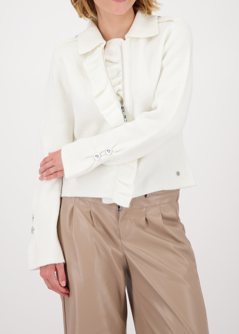 MONARI Beige Cardigan With Ruffles | 809004
