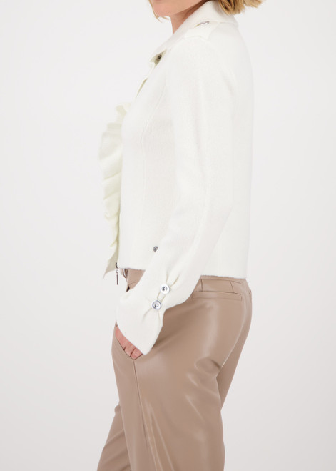 MONARI Beige Cardigan With Ruffles | 809004