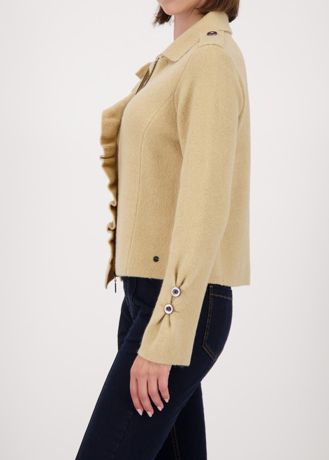 MONARI Brown Cardigan With Ruffles | 809004