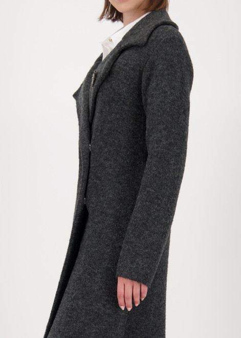 MONARI Gray Knitted Cardigan With Brooch | 809608