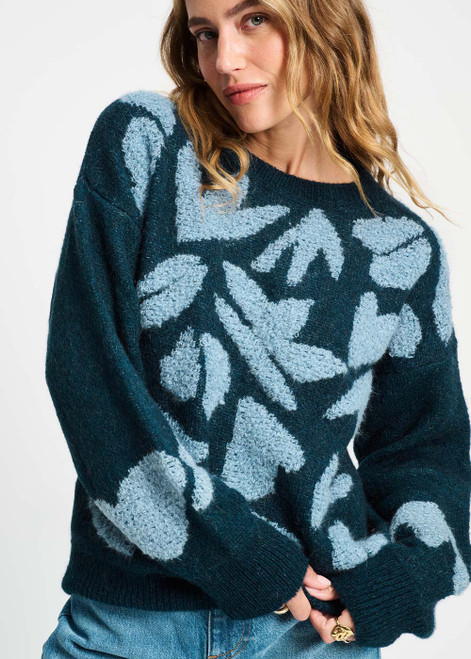 POM AMSTERDAM Blue Pullover - Dashing Nights | SP9362